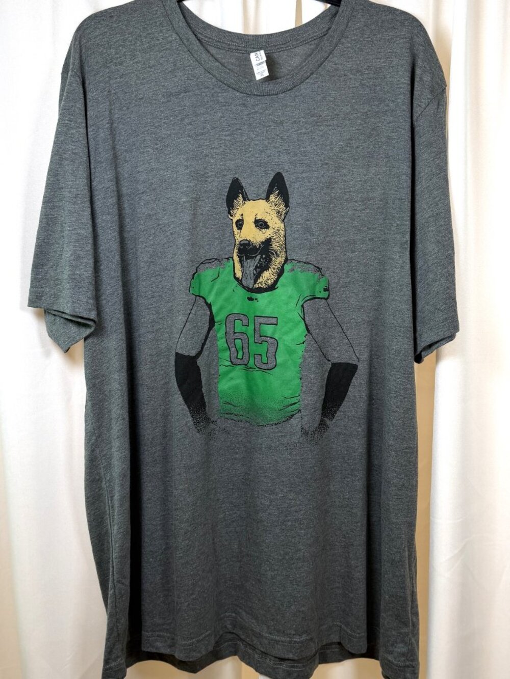 Phila. Eagles Men's Underdog Bella-Canvas Tee Shirt, SB LII, Lane Johnson #65